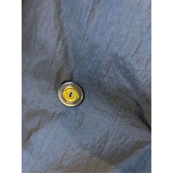 Totes raincoat blue belted womens 10p flower pattern lining 100 nylon Korea #226 - Picture 4 of 7